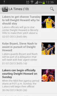 LA Lakers News Screen Shot 1