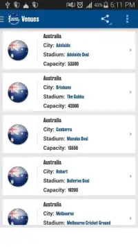 Cricket World Cup Fixtures Screen Shot 2