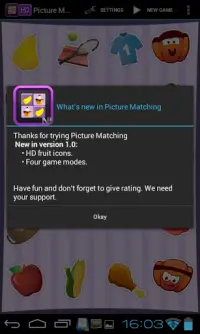 Picture Matching Game Screen Shot 1