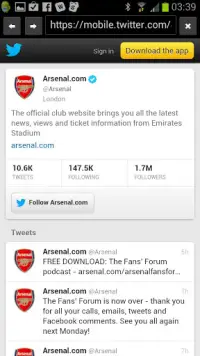 Fc Arsenal News. Screen Shot 1