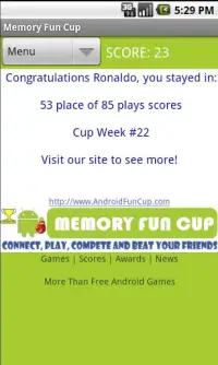 Memory Fun Cup - Multiplayer Screen Shot 2