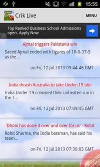CRIK LIVE - Live Cricket Screen Shot 0
