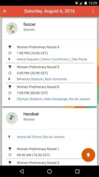 Rio 2016 Olympics Schedule Screen Shot 0