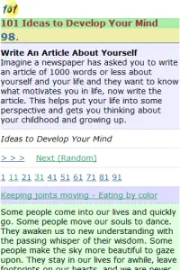 101 Ideas to Develop Your Mind Screen Shot 1