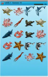Sea Life Memory Game Screen Shot 2