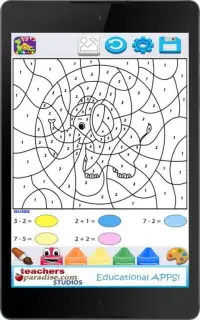 Kids Math Paint by Number Game Screen Shot 1