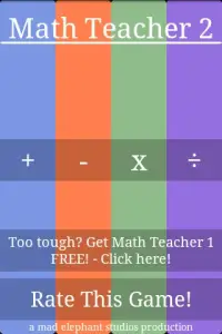 Math Games - Maths Teacher 2 Screen Shot 0