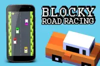 Mine Blocky Road Racing Screen Shot 0