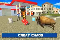 Angry Bison Attack in City 3D Screen Shot 1