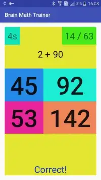 Brain Math Trainer Screen Shot 1