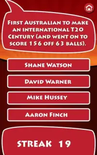 The Great Big Cricket Quiz Screen Shot 0