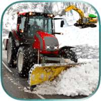 Winter Snow Excavator Crane Op