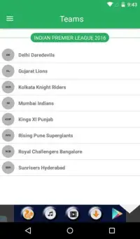IPL Season 9 - Live Score Screen Shot 1
