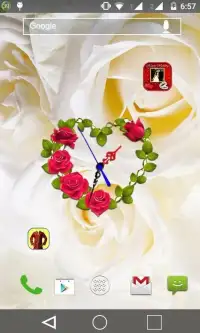 Rose Clock Live wallpaper Screen Shot 1