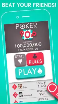 Poker POP! - Free Puzzle Game Screen Shot 0