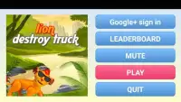 Lion Destroy Trucks Screen Shot 0