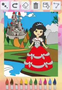 Coloring book princesses kids Screen Shot 1