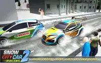 सर्दियों बर्फ कार रैली रेसिंग Screen Shot 10