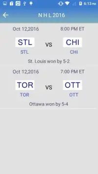 Schedule for NHL 2016 Screen Shot 2
