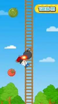 Pixel Flappy Man Climbing Screen Shot 1