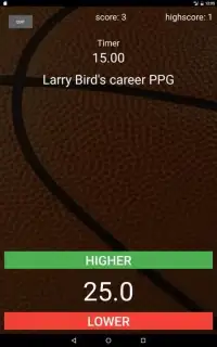 Higher or Lower Basketball 2 Screen Shot 1