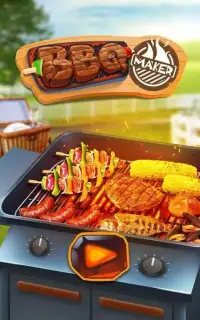 BBQ Kitchen Grill Cooking Game Screen Shot 0