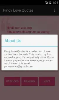 Pinoy Love Quotes Screen Shot 2