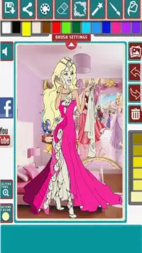 Princess Shopping Coloring Screen Shot 3
