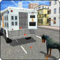 City Stray Dog Transport Truck