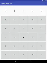 Simple Bingo Card Screen Shot 0
