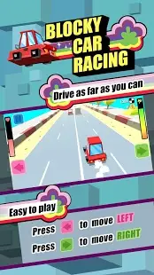 Blocky Car Racing Screen Shot 2