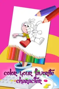 Coloring Guide For Dora Screen Shot 1