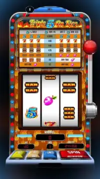 Triple 5 On Fire: slot machine Screen Shot 1