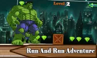 Adventure Hero Hulk Running Screen Shot 2