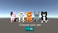 Virtual Cat Pet in Craft World Screen Shot 2