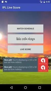 IPL Score and schedule Screen Shot 2