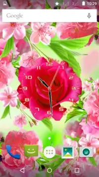 Rose Flower Clock Screen Shot 2