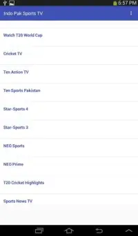 Indo Pak Sports TV Channels Screen Shot 0