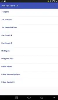 Indo Pak Sports TV Channels Screen Shot 1