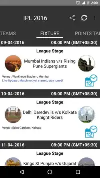 Live IPL 2016 Update, Schedule Screen Shot 15