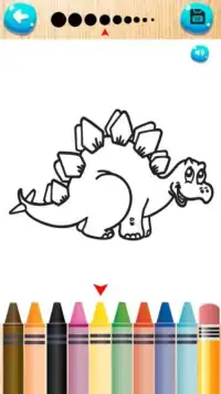 Dinosaurs Coloring Screen Shot 1