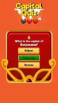 Capital Quiz Screen Shot 1