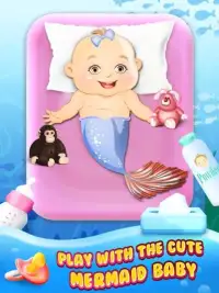Mermaid Newborn Baby Care Game Screen Shot 0