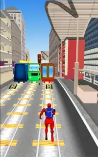 Subway chase with Spiderman Screen Shot 2