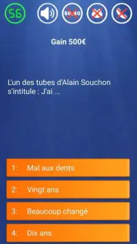 Jeu Millionnaire quiz français Screen Shot 0