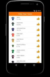 Vote Your Team - Cricket Screen Shot 0