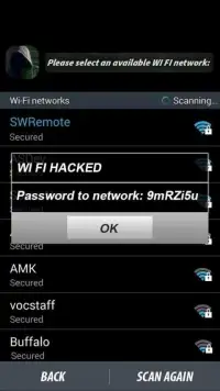 Взлом WiFi хакер пароль Prank Screen Shot 0