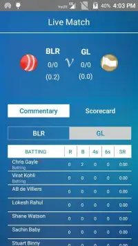 Live Cricket Scorecard 2016 Screen Shot 3