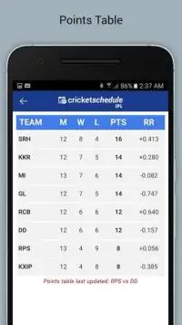 Cricket Schedule & Fixtures Screen Shot 0