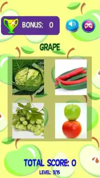 Learn Fruits And Vegetables Screen Shot 0